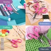 image:imageJubileeYarn Folding Scissors TSA Compliant and Portable Compact Safe Travel Scissors Stainless Steel Retractable  4 UnitsGenerous Grey