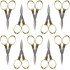 image:imageJubileeYarn Folding Scissors TSA Compliant and Portable Compact Safe Travel Scissors Stainless Steel Retractable  4 UnitsGold