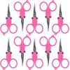 image:imageJubileeYarn Folding Scissors TSA Compliant and Portable Compact Safe Travel Scissors Stainless Steel Retractable  4 UnitsPocket Pink