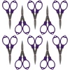 image:imageJubileeYarn Folding Scissors TSA Compliant and Portable Compact Safe Travel Scissors Stainless Steel Retractable  4 UnitsPurple