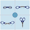 image:imageJubileeYarn Folding Scissors TSA Compliant and Portable Compact Safe Travel Scissors Stainless Steel Retractable  4 UnitsYellow