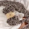 image:imageJubileeYarn Fun Finger Faux Fur Loops Yarn  200gSkein Jumbo Polyester  Heron  2 Skeins81 Black and White