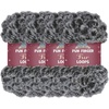 image:imageJubileeYarn Fun Finger Faux Fur Loops Yarn  200gSkein Jumbo Polyester  Heron  2 Skeins81 Black and White