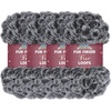 image:imageJubileeYarn Fun Finger Faux Fur Loops Yarn  200gSkein Jumbo Polyester  Heron  2 Skeins83 Ash Grey