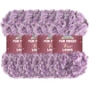 image:imageJubileeYarn Fun Finger Faux Fur Loops Yarn  200gSkein Jumbo Polyester  Heron  2 Skeins86 Lavender and White