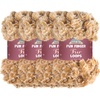 image:imageJubileeYarn Fun Finger Faux Fur Loops Yarn  200gSkein Jumbo Polyester  Heron  2 Skeins88 Light Brown and White