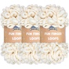 image:imageJubileeYarn Fun Finger Loops Yarn  100gSkein Jumbo Polyester  Lark  3 Skeins010 Ivory
