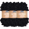 image:imageJubileeYarn Fun Finger Loops Yarn  100gSkein Jumbo Polyester  Lark  3 Skeins015 Black
