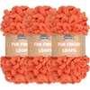 image:imageJubileeYarn Fun Finger Loops Yarn  100gSkein Jumbo Polyester  Lark  3 Skeins016 Living Coral