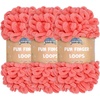 image:imageJubileeYarn Fun Finger Loops Yarn  100gSkein Jumbo Polyester  Lark  3 Skeins037 Sherbert