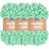 image:imageJubileeYarn Fun Finger Loops Yarn  100gSkein Jumbo Polyester  Lark  3 Skeins044 Peppermint
