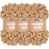 image:imageJubileeYarn Fun Finger Loops Yarn  100gSkein Jumbo Polyester  Lark  3 Skeins1225 Sand