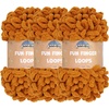 image:imageJubileeYarn Fun Finger Loops Yarn  100gSkein Jumbo Polyester  Lark  3 Skeins134 Chocolatier