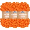 image:imageJubileeYarn Fun Finger Loops Yarn  100gSkein Jumbo Polyester  Lark  3 Skeins1359 Orange Peel