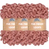 image:imageJubileeYarn Fun Finger Loops Yarn  100gSkein Jumbo Polyester  Lark  3 Skeins1522 Rose Dawn