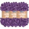 image:imageJubileeYarn Fun Finger Loops Yarn  100gSkein Jumbo Polyester  Lark  3 Skeins3513 Grape Compote