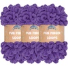 image:imageJubileeYarn Fun Finger Loops Yarn  100gSkein Jumbo Polyester  Lark  3 Skeins3838 Ultra Violet
