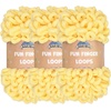 image:imageJubileeYarn Fun Finger Loops Yarn  100gSkein Jumbo Polyester  Lark  3 Skeins600 Light Buttercream