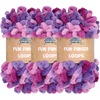 image:imageJubileeYarn Fun Finger Loops Yarn  100gSkein Jumbo Polyester  Pegasus  3 Skeins138 Nyx