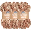 image:imageJubileeYarn Fun Finger Loops Yarn  100gSkein Jumbo Polyester  Pegasus  3 Skeins145 Asteria
