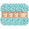 image:imageJubileeYarn Fun Finger Loops Yarn  100gSkein Jumbo Polyester  Rose Dawn  4 Skeins002 Blue