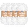 image:imageJubileeYarn Fun Finger Loops Yarn  100gSkein Jumbo Polyester  Rose Dawn  4 Skeins003 White