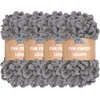 image:imageJubileeYarn Fun Finger Loops Yarn  100gSkein Jumbo Polyester  Rose Dawn  4 Skeins004 Grey