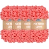 image:imageJubileeYarn Fun Finger Loops Yarn  100gSkein Jumbo Polyester  Rose Dawn  4 Skeins037 Sherbert