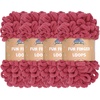 image:imageJubileeYarn Fun Finger Loops Yarn  100gSkein Jumbo Polyester  Rose Dawn  4 Skeins039 Dusty Maroon