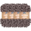 image:imageJubileeYarn Fun Finger Loops Yarn  100gSkein Jumbo Polyester  Rose Dawn  4 Skeins041 Cacao