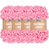 image:imageJubileeYarn Fun Finger Loops Yarn  100gSkein Jumbo Polyester  Rose Dawn  4 Skeins043 Tickled Pink