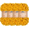 image:imageJubileeYarn Fun Finger Loops Yarn  100gSkein Jumbo Polyester  Rose Dawn  4 Skeins047 Mustard