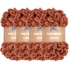 image:imageJubileeYarn Fun Finger Loops Yarn  100gSkein Jumbo Polyester  Rose Dawn  4 Skeins048 Umber