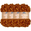 image:imageJubileeYarn Fun Finger Loops Yarn  100gSkein Jumbo Polyester  Rose Dawn  4 Skeins050 Hickory