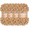 image:imageJubileeYarn Fun Finger Loops Yarn  100gSkein Jumbo Polyester  Rose Dawn  4 Skeins1225 Sand