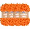 image:imageJubileeYarn Fun Finger Loops Yarn  100gSkein Jumbo Polyester  Rose Dawn  4 Skeins1359 Orange Peel