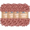 image:imageJubileeYarn Fun Finger Loops Yarn  100gSkein Jumbo Polyester  Rose Dawn  4 Skeins1522 Rose Dawn