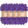 image:imageJubileeYarn Fun Finger Loops Yarn  100gSkein Jumbo Polyester  Rose Dawn  4 Skeins3838 Ultra Violet