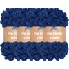 image:imageJubileeYarn Fun Finger Loops Yarn  100gSkein Jumbo Polyester  Rose Dawn  4 Skeins4029 Navy