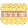 image:imageJubileeYarn Fun Finger Loops Yarn  100gSkein Jumbo Polyester  Rose Dawn  4 Skeins600 Light Buttercream