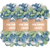 image:imageJubileeYarn Fun Finger Loops Yarn  100gSkein Jumbo Polyester Team Spirit  Orange Navy Tan  3 Skeins008 Multicolor Blue Green