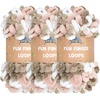 image:imageJubileeYarn Fun Finger Loops Yarn  100gSkein Jumbo Polyester Team Spirit  Orange Navy Tan  3 Skeins012 Pink Brown White