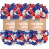 image:imageJubileeYarn Fun Finger Loops Yarn  100gSkein Jumbo Polyester Team Spirit  Orange Navy Tan  3 Skeins024 Red White Blue
