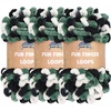 image:imageJubileeYarn Fun Finger Loops Yarn  100gSkein Jumbo Polyester Team Spirit  Orange Navy Tan  3 Skeins030 White Black Green