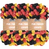 image:imageJubileeYarn Fun Finger Loops Yarn  100gSkein Jumbo Polyester Team Spirit  Orange Navy Tan  3 Skeins032 Red Yellow Black