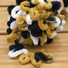 image:imageJubileeYarn Fun Finger Loops Yarn  100gSkein Jumbo Polyester Team Spirit  Orange Navy Tan  3 Skeins034 Black Gold White