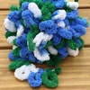 image:imageJubileeYarn Fun Finger Loops Yarn  100gSkein Jumbo Polyester Team Spirit  Orange Navy Tan  3 Skeins035 Blue Green White
