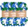 image:imageJubileeYarn Fun Finger Loops Yarn  100gSkein Jumbo Polyester Team Spirit  Orange Navy Tan  3 Skeins035 Blue Green White