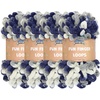 image:imageJubileeYarn Fun Finger Loops Yarn Pink Brown White 100gSkein 4 Skeins  Jumbo Polyester Team Spirit023 Multicolor Navy Grey