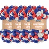 image:imageJubileeYarn Fun Finger Loops Yarn Pink Brown White 100gSkein 4 Skeins  Jumbo Polyester Team Spirit024 Red White Blue